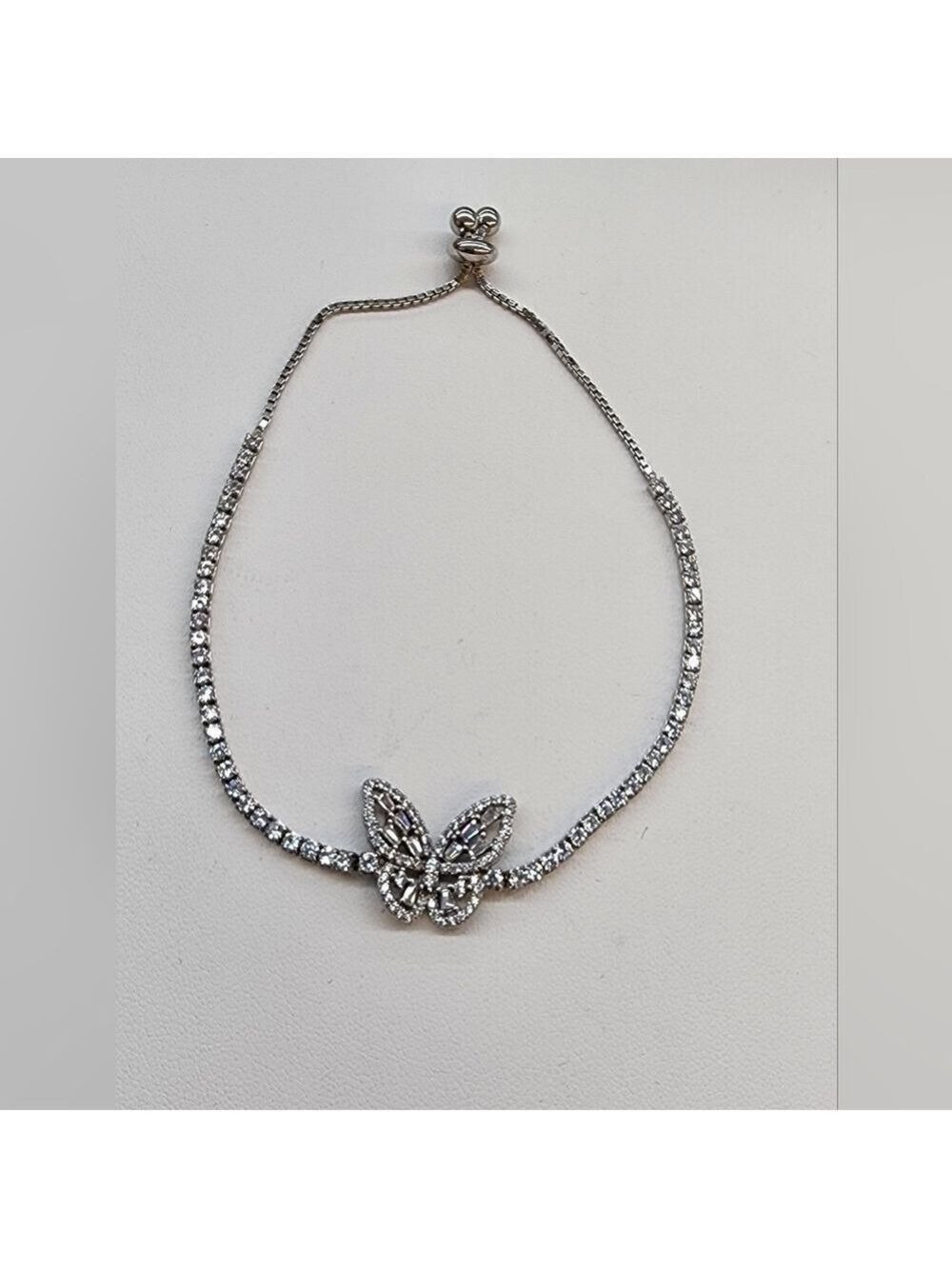 Brand New Sterling Silver 925 BUTTERFLY adjustable Bracelet